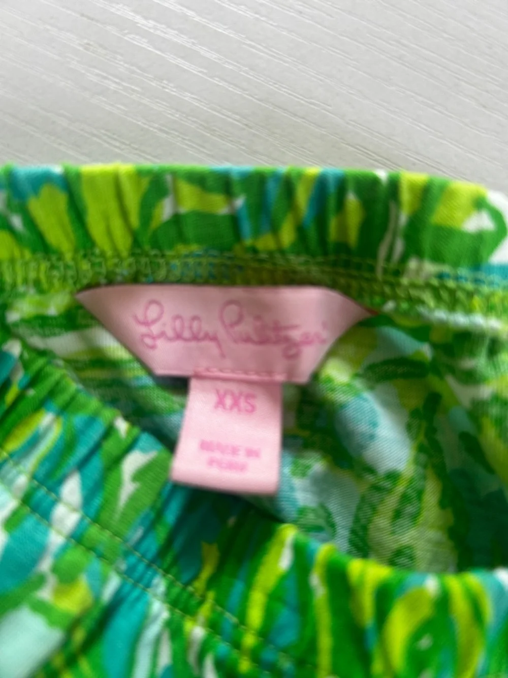 Lilly Pulitzer  XXS Strapless Dress in Lime Green, Teal & White - Picture 6 of 6